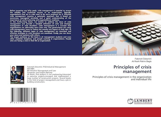 کتاب Principles of crisis management: Principles of crisis management in the organization and individual life