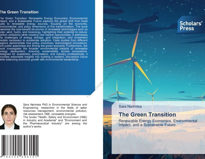 بهترین سایت خرید کتاب کمک درسی 12 کتاب The Green Transition Renewable Energy Economics, Environmental Impact, and a Sustainable Future