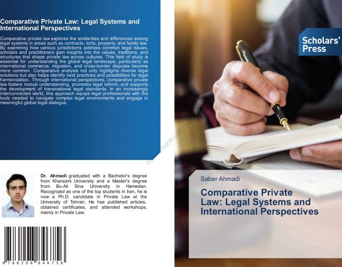 کتاب Comparative Private Law Legal Systems and International Perspectives