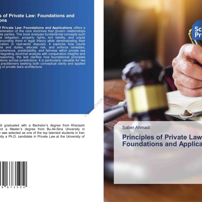 کتاب Principles of private law Foundations and applications