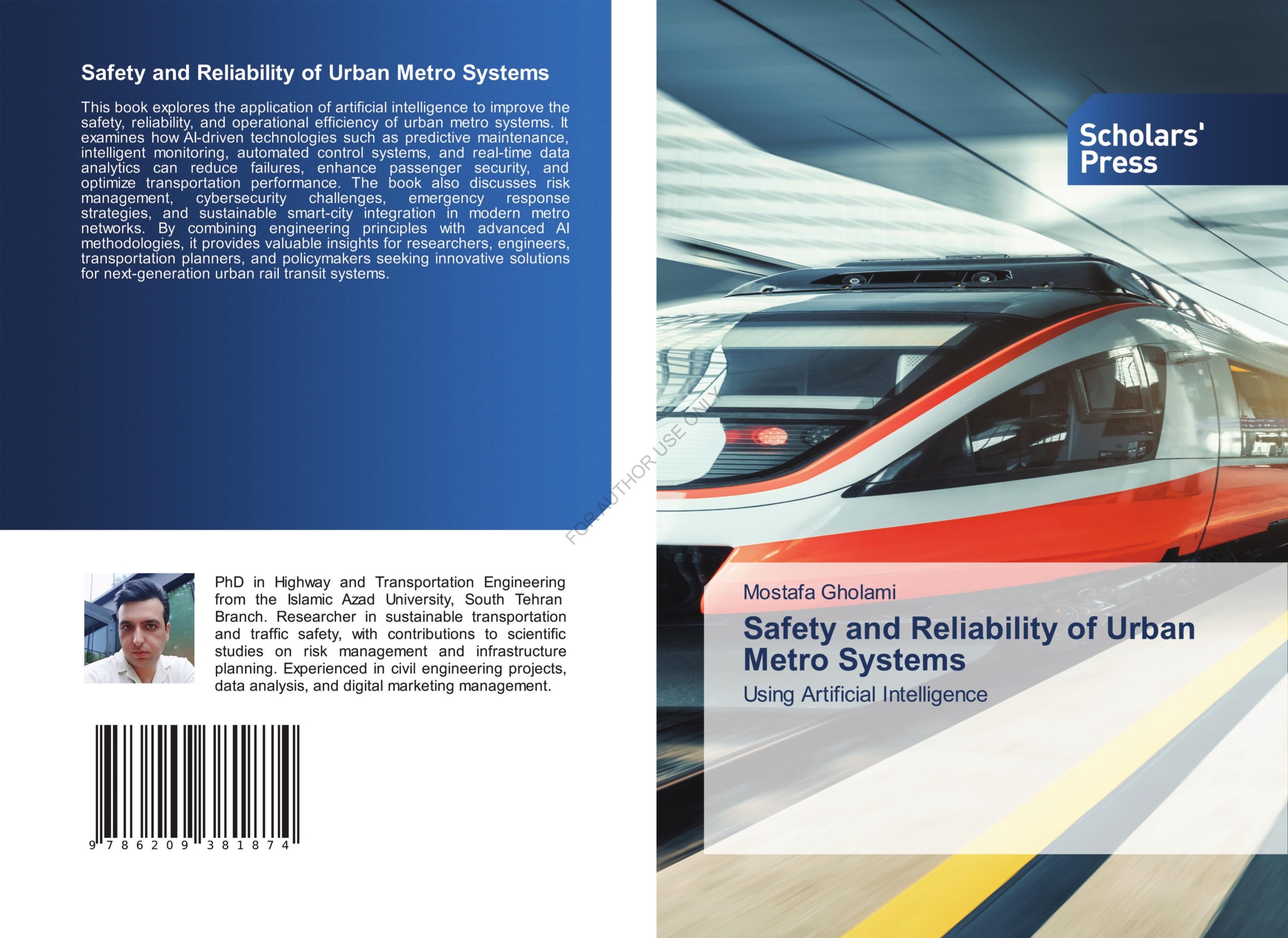 کتاب ‏ ‏Safety ‏and ‏Reliability ‏of ‏Urban ‏Metro ‏Systems ‏Using ‏Artificial ‏Intelligence